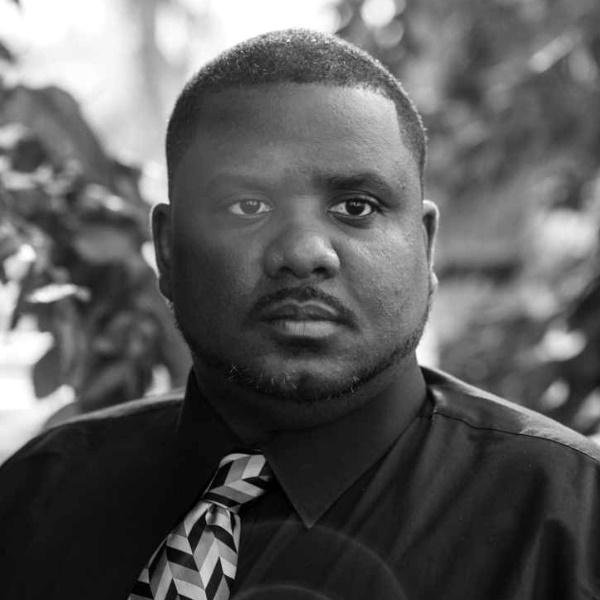 A black and white picture of Prof. Tommy J. Curry