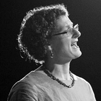 A black and white picture of Professor Diana Paton