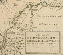 "A draft of the Golden & adjacent Islands, with part of ye Isthmus of Darien" courtesy of Norman B. Leventhal Map & Education Center at the Boston Public Library