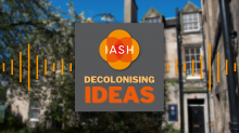 A logo reading 'Decolonising Ideas', set in front of the Institute.
