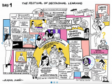 Illustration of conference events by Raquel Durán