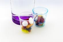 Multicoloured pills