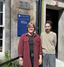 Ash Scholz and Mouna Chatt standing in front of IASH