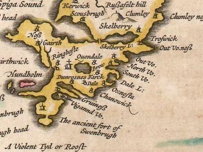 Broo Map of Shetlands