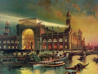 Lithograph of the “Department of Electricity” at the 1893 World’s Columbian Exposition in Chicago 