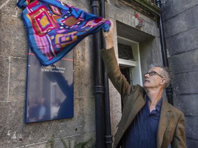 Geoff Dyer unveiling Rebecca West's plaque Geoff Dyer unveiling Rebecca West's plaque
