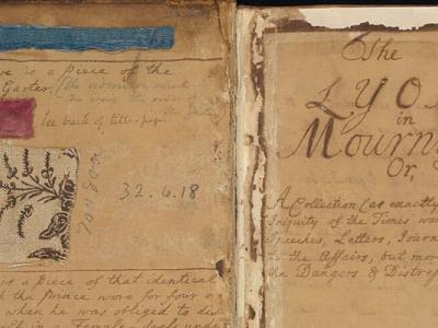 The Lyon in Mourning manuscript Lyon in Mourning manuscript, courtesy of NLS