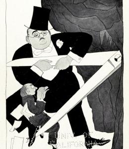 Image in the public domain: 'Alexander Woollcott Rescuing the Playwright From the Awful Shears of th