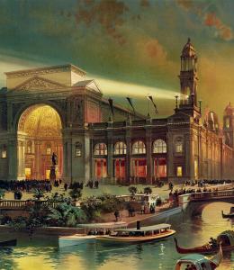 Lithograph of the “Department of Electricity” at the 1893 World’s Columbian Exposition in Chicago 