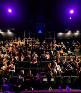 An audience at the Traverse Theatre